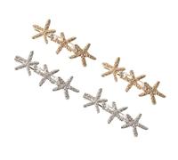 DOITOOL Lot de 4 Pinces à Cheveux Étoile de Mer Rétro en Alliage et Perles Imitation, Barrettes Élégantes pour Femmes, pour Mariage ou Banquet du Soir