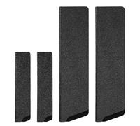 DOITOOL Lot de 4 protège-lames pour couteau - Étui de couteau portable noir de 1,6 cm (5/8 po) en plastique floqué rectangulaire - Protection anti-rayures pour hachoir et outils de cuisine.