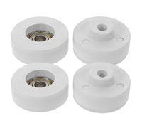 DOITOOL Lot de 4 roulettes Silencieuses pour Porte Coulissante de Serrage, Poulie à Rouleaux de Roulement Réglable en Nylon, Galets Solide pour Remplacement Porte de Jardin, Accessoires