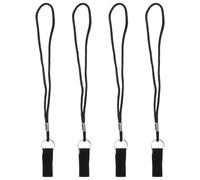 DOITOOL Lot de 4 Sangles Antivol pour Canne en Polyester Noir, Attache Poignet Confortable Offrant Soutien et Stabilité pour Randonnée et Activités en Plein Air