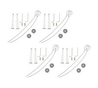 DOITOOL Lot de 4 Sets de Câbles de Verrouillage Réglables en Acier Inoxydable pour Loquet de Portail de Jardin, Ressorts de Remplacement Robustes, Kit Complet pour Portail Extérieur,