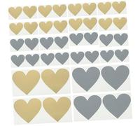 DOITOOL Lot de 40 Autocollants à Gratter de Cœur Étiquettes DIY Dorées et Grises Taille Petite pour Cartes Postales Saint-Valentin Anniversaire et Activités Ludiques Garçon et Filles