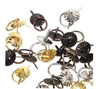 DOITOOL Lot De 40 Mini Boutons Décoratifs En Métal Antique Poignées De Tiroir Anneaux De Traction Accessoires De Bricolage Pour Meubles 4 Couleurs Différentes