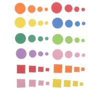 DOITOOL Lot de 5 Autocollants en Mousse de Formes géométriques : Formes en Feutrine Autocollantes pour Les activités manuelles des Enfants, Mini-Autocollants géométriques en Mousse pour Les