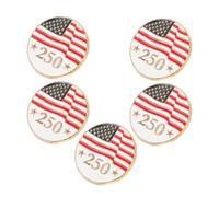 DOITOOL Lot de 5 broches drapeau américain pour chapeau et pull, broche drapeau de pays en alliage léger avec design unique d'anniversaire, accessoire de collection pour le jour de l'indépendance