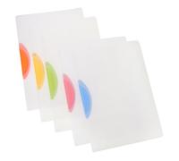 DOITOOL Lot de 5 chemises de classement A4 : Chemises transparentes en plastique avec clip latéral pour une organisation optimale des documents - Classeur à clip pivotant pour l'école et le