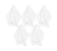 DOITOOL Lot de 5 Chiffons de Nettoyage pour Disques CD Petits Blancs, Microfibre Réutilisable, Élimination Poussière et Traces de Doigts, Portable pour Nettoyage Audio et Vidéo,