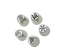 DOITOOL Lot de 5 douilles russes pour glaçage de gâteau de Noël - Pour décoration de gâteaux et gâteaux