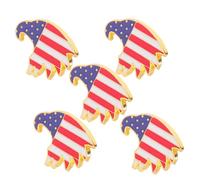 DOITOOL Lot de 5 Épingles en Alliage Drapeau Américain Aigle, Épingles Patriotiques Résistantes à L'usure, Confortables à Porter pour Décoration Fête du 4 Juillet