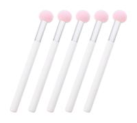 DOITOOL Lot de 5 Éponges Maquillage de Tête de Champignon Rose Manche Blanc, sans Latex, Multi-usages Sec ou Humide, Outil Fond de Teint et Correcteur pour Application Poudre Visage