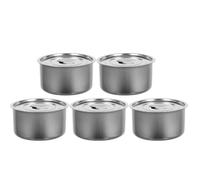 DOITOOL Lot de 5 Mini Bols Vapeur en Acier Inoxydable Résistant la Chaleur, Casseroles à Vapeur Compactes pour Cuisson Saine de Riz, Légumes et Purées Bébé, Ustensiles