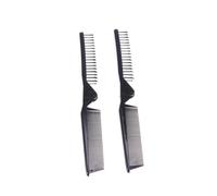 DOITOOL Lot de 5 Peignes à Cheveux en Plastique Noir avec Brosse à Cheveux à Double Tête - Statique pour Salons de Voyage