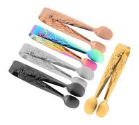 DOITOOL Lot de 5 Pinces en Acier Inoxydable Compactes et Pratiques pour Aliments, Design Élégant, Mini Pinces à Glaçons et Sucre pour Apéritifs et Thé