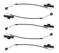 DOITOOL Lot de 5 Porte-Stylo à Cordon Élastique avec Sangle à Ressort 30 Cm, Clip 8 Mm en Plastique Noir, Support Stylet Tactile Rétractable pour Tablettes, Téléphones et GPS, Usage