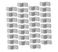 DOITOOL Lot De 50 Attaches Pour Cadre Photo En Forme De Z Clips Décalés Pour Toile Fixations Pour Encadrement De Table Support Argenté En Z Pour Mur Et Étagère