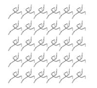 DOITOOL Lot de 50 Crochets pour panneaux perforés Crochets en métal pour Panneau perforé accessoires pour panneaux perforés crochets de garage Organisation (5 x 2,5 x 3 cm)