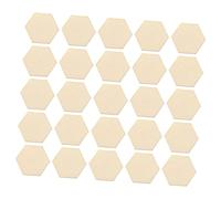 DOITOOL Lot de 50 décorations hexagonales en bois de hêtre pour fêtes, mariages, anniversaires, décorations de Noël, bois durable de qualité supérieure pour décorations créatives