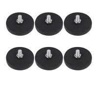 DOITOOL Lot de 6 Aimants Ronds M6 à Revêtement en Caoutchouc, Support Magnétique de Fixation pour Caméra et Éclairage de Voiture, Résistants aux Intempéries, Fixation Sécurisée