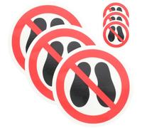DOITOOL Lot de 6 autocollants « Do not step on » - Autocollants d'avertissement à l'arrière - Autocollants d'avertissement « Do not step here » - Étiquette de sécurité sans étape - Avertissement