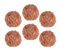 DOITOOL Lot de 6 Boulettes de Bœuf Artificielles - Faux Aliments Réalistes pour La Décoration de Cuisine Et Les Accessoires de Photographie, 3,5 Cm (1,38 Pouce).