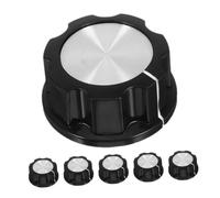DOITOOL Lot De 6 Boutons De Commande Pour Cuisinière Électrique Minuterie Pour Friteuse À Air Cuisinière À Gaz Contrôle Du Temps Remplacement Pour Four Abs Noir