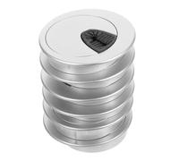 DOITOOL Lot De 6 Cache-câbles Ronds pour Bureau Ordinateur Table De Réunion Brossé