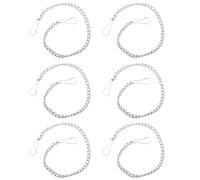 DOITOOL Lot de 6 Chaînettes de Chasse d'Eau en Acier Inoxydable 30 CM Compatibles Plupart des Clapets Chaînette de Rechange pour Poignée de Chasse d'Eau Kit de Remplacement pour
