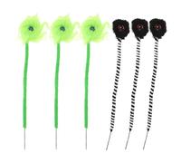 DOITOOL Lot de 6 décorations d'halloween en Forme de Globe oculaire : décoration d'arbre en Forme de ver de Sable Vert ; Floraux effrayants pour couronnes d'halloween ; tiges de Vase effrayantes