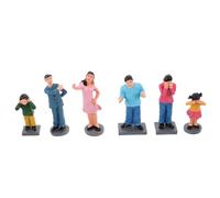 DOITOOL Lot de 6 Figurines en Résine Représentant des Scènes de Conflit Familial, Mini Modèles Décoratifs pour Salon ou Bureau, Sculptures Artistiques de Tension Familiale, Ornements
