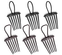 DOITOOL Lot de 6 Peignes à Cheveux pour Femmes avec Bande Élastique, en Plastique Confortable et Multifonctionnel, Design Simple et Élégant pour Diverses Occasions