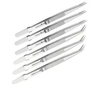 DOITOOL Lot De 6 Pinces À Épiler Diamantées Pinces À Épiler À Pointe Droite En Acier Inoxydable De Précision À Pointe Coudée En Acier Inoxydable De