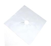 DOITOOL Lot de 6 Protections Argentées Réutilisables en Fibre de Verre Ptfe pour Brûleurs de Cuisinière à Gaz, Revêtement Résistant Jusqu’à 260°c, Protège Plaque de Cuisson Gaz pour Usage