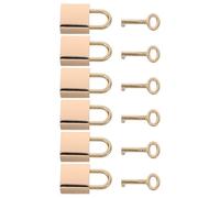 DOITOOL Lot de 6 set de Mini Cadenas Dorés Brillants en Alliage Format Miniature 3 CM Cadenas Vintage avec Clés pour Valises Coffres à Trésors Agendas et Bagages Sécurisés