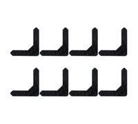 DOITOOL Lot de 8 Clips Antidérapants pour Tapis de Sol Noirs Fixation Sécurisée pour sous-Tapis de Couloir Ruban Adhésif en L Compatible Sols Carrelés Marbre Bois Franc pour Maison