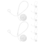 DOITOOL Lot de 8 cordons rétractables pour stylets, tablettes graphiques, terminaux de point de vente, écrans tactiles et porte-documents (blanc).