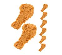 DOITOOL Lot de 8 Cuisses de Poulet Artificielles Réalistes, Accessoire Alimentaire pour Stylisme Culinaire, Décoration de Table Cuisine ou Restaurant, Modèle 3D Imitation Poulet Frit