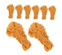 DOITOOL Lot de 8 Cuisses de Poulet Factices Réalistes Modèle Alimentaire Décoratif Cuisine et Restaurant Accessoire Photo Culinaire Polyvalent Étalage de Faux Aliments pour Stylisme et