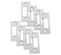 DOITOOL Lot de 8 Gâches de Pêne Dormant en Acier Inoxydable 16 Vis Plaques de Protection pour Loquet de Porte Intérieure Accessoire de Verrouillage Solide pour Portes Résidentielles et