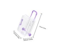 DOITOOL Lot de 8 Mini-boîtes à Dragées de Valise pour Mariage, Couleur Pourpre, en Ps, pour Décoration de Fête ou Rangement de Bonbons