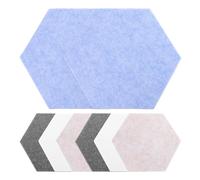 DOITOOL Lot de 8 Panneaux Muraux Hexagonaux en Feutrine Autocollante, Tableau D'affichage Résistant à L'usure pour Décoration Murale et Bureau à Domicile