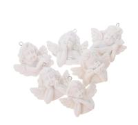 DOITOOL Lot de -clés Décoratifs Anges en Résine Argentée, Bricolage Créatif, Accessoires Faits Main pour Décoration Rétro, Présent Diy, Atelier Bijou, Fête et Usage Quotidien