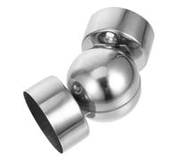 DOITOOL Lot de Connecteurs Coudés en Acier Inoxydable Argenté pour Rampe D'escalier Intérieur, Tige de Support D'angle Design Polyvalent et Précision D'assemblage