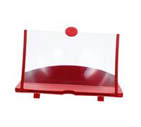 DOITOOL Loupe D'écran Créative pour Téléphone Portable Rouge Amplificateur D'écran Multifonction Compatible Universellement, Abs Solide, pour Maison, Voyage et Loisirs