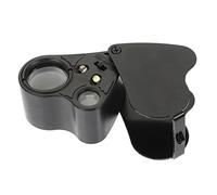 DOITOOL Loupe Portative Loupes De Bijoutier Loupe De Bijoux Grossissement Bijoux Lumière Portable Dirigé Lumière Led Loupe 30x 60x Loupe Bijoux Loupe Pour Gemmes Black Acrylique