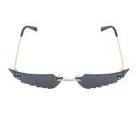 DOITOOL Lunettes de Soleil en Métal et PC Noires Légères Ailes D'ange Plaquettes Confortables Accessoires de Mode pour Fête