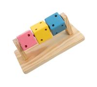 DOITOOL Mâcher Bois Naturel pour Hamsters et Petits Animaux Cube Multifonction pour Santé Dentaire et Divertissement Accessoire Cage pour Lapins et Cochons