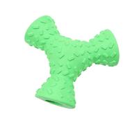 DOITOOL Mâcher pour Chien à 3 Trous en Caoutchouc Naturel Distributeur de Nourriture et Friandises pour Nettoyage des Dents Résistant et Hygiénique Jeu Interactif Couleur Aléatoire