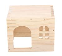 DOITOOL Maisonnette pour Cobaye Abri Bois pour Hamster Petite Maison pour Petits Animaux Cachette pour Cobayes Maison De Bois pour Hamster