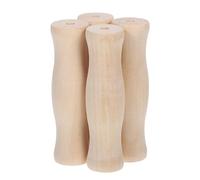 DOITOOL Manches en Bois Massif pour Brosses Barbecue 4 Pcs 3x11 Cm Poignée Ergonomique pour Accessoires Cuisine en Plein Air Usage Extérieur Barbecue Robuste Antidérapante