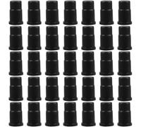 DOITOOL Manchons pour Roulettes de Meubles Support pour Tige de Roulette 35 Pièces en ABS Noir, Douille Annulaire Résistante à L'usure Accessoires pour Objets en Bois